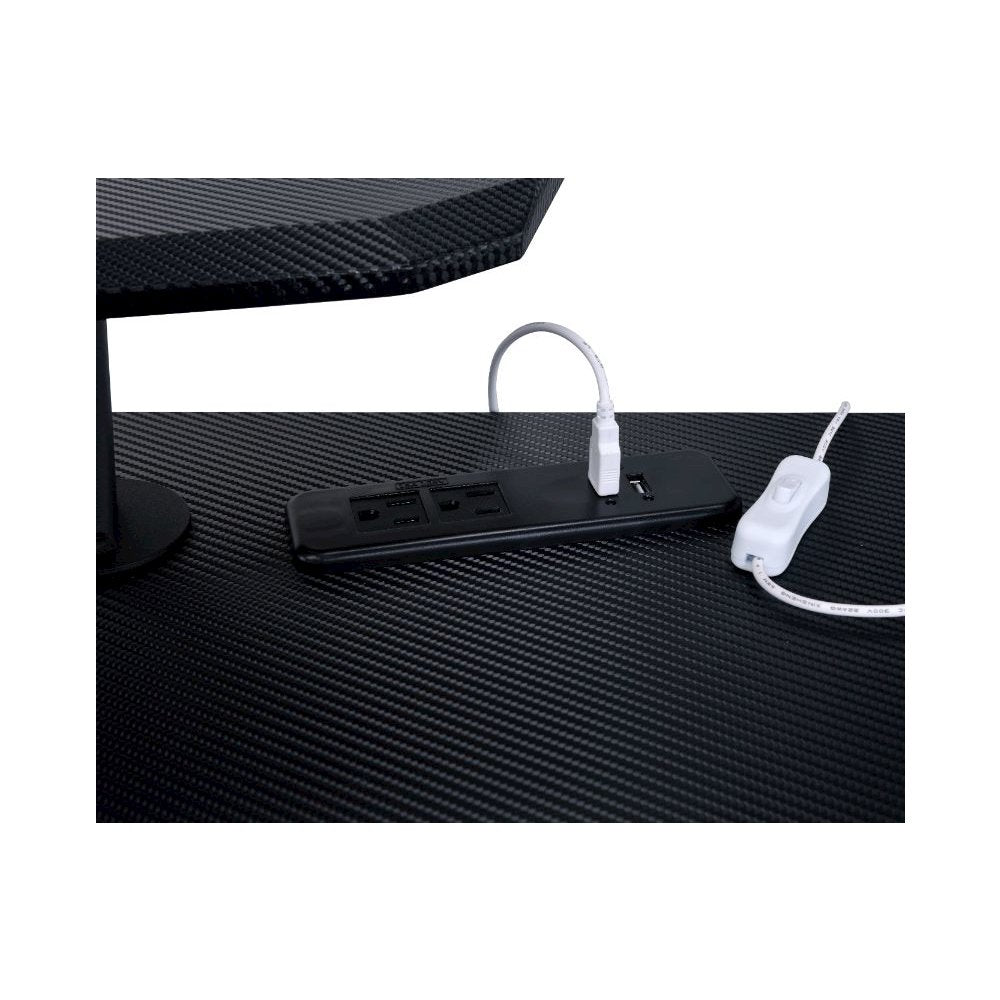 Vildre Gaming Desk w/USB Port, Black