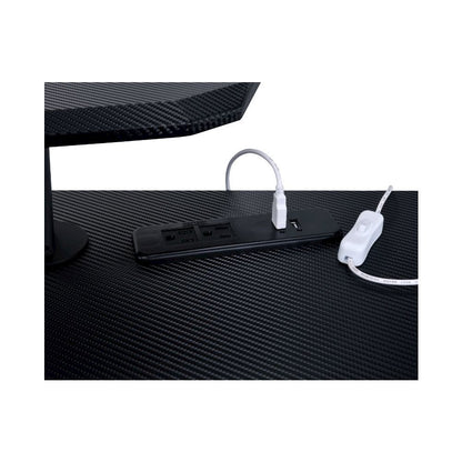 Vildre Gaming Desk w/USB Port, Black