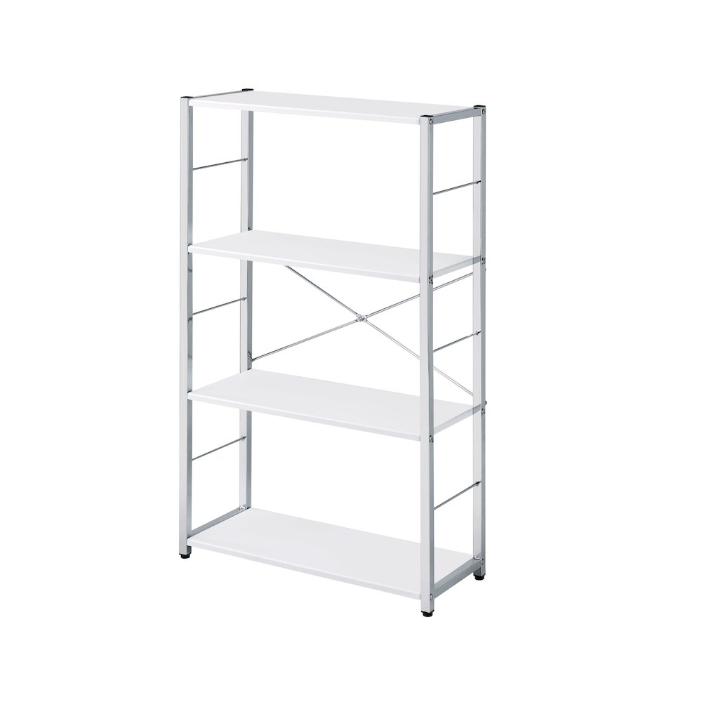 Tennos BookShelf, White & Chrome