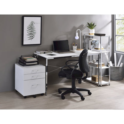 Tennos BookShelf, White & Chrome