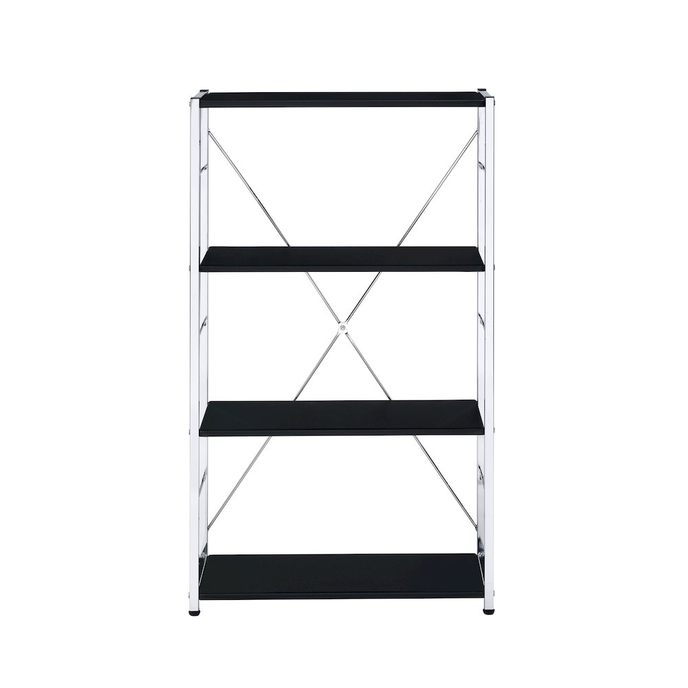 Tennos BookShelf, Black & Chrome