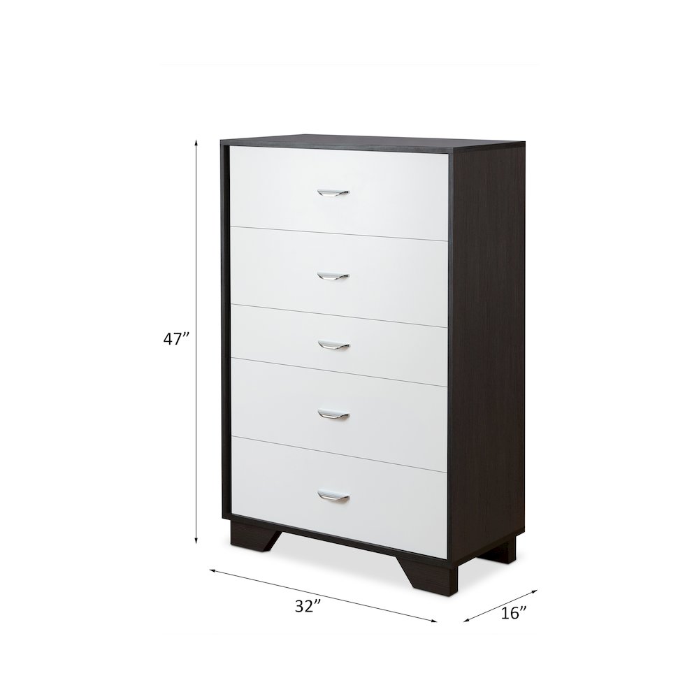 Eloy Chest, White & Espresso