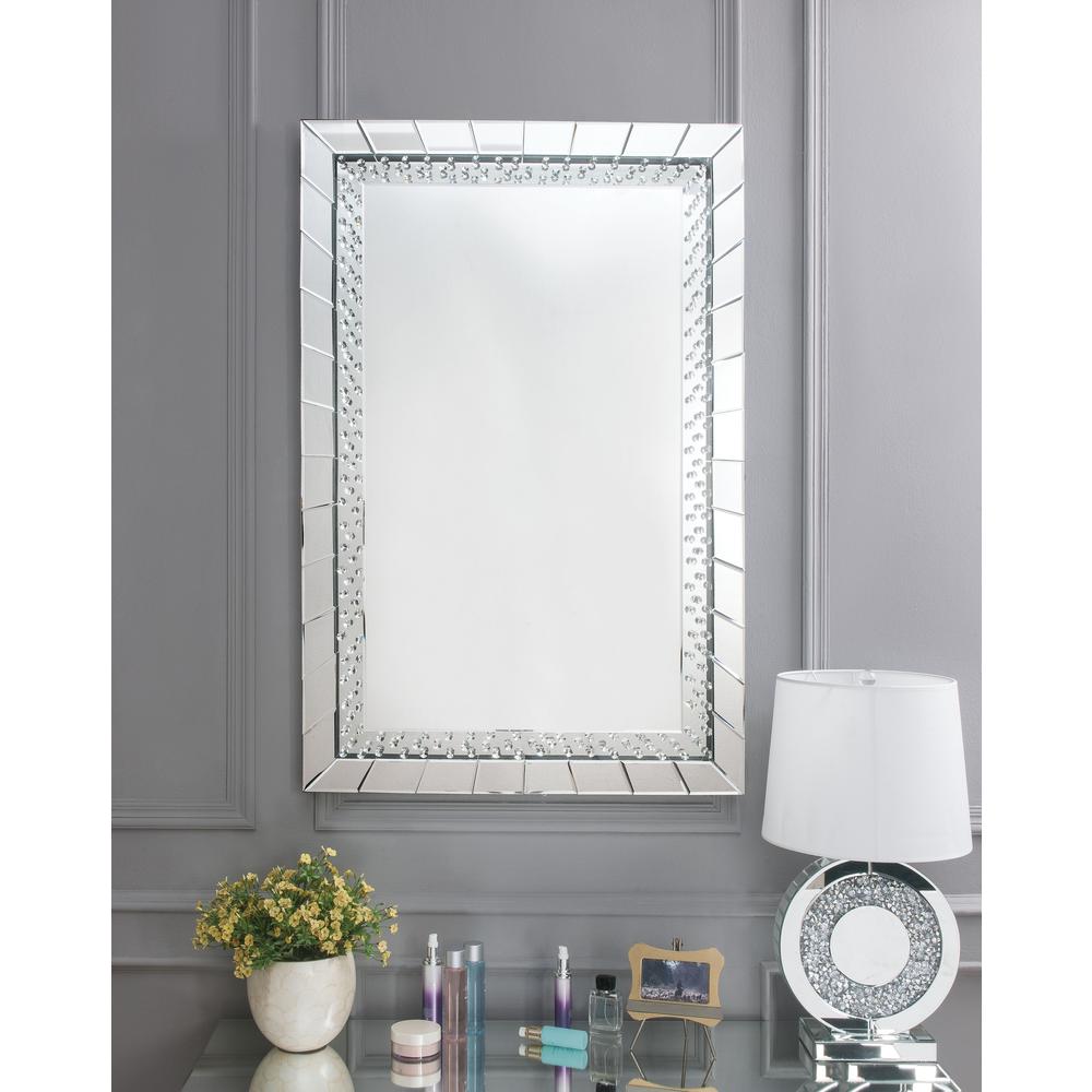 Nysa Accent Mirror, Mirrored & Faux Crystals