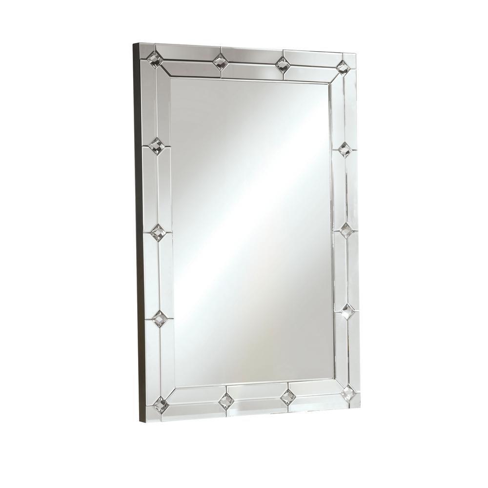 Hessa Accent Mirror, Mirrored & Faux Rhinestones