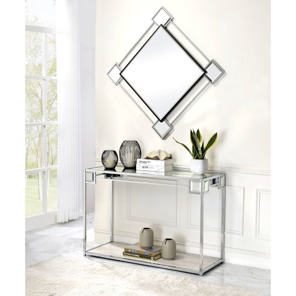 Asbury Accent Mirror, Mirrored & Chrome