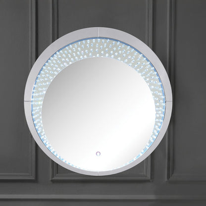 Nysa Accent Mirror w/LED, Mirrored & Faux Crystals