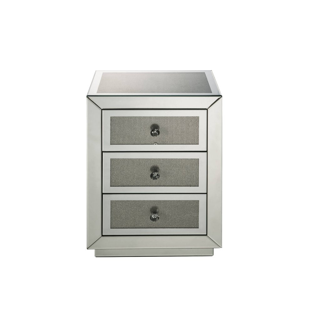 Noralie Accent Table, Mirrored & Faux Diamonds