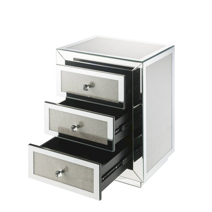 Noralie Accent Table, Mirrored & Faux Diamonds