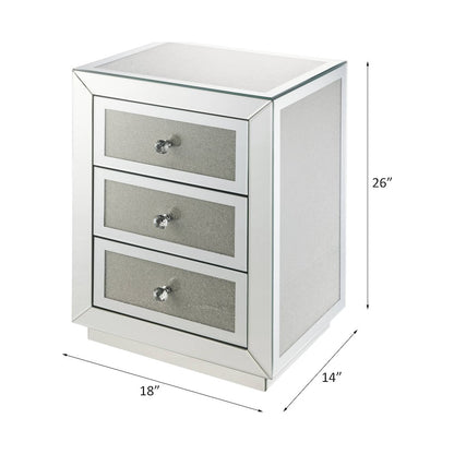Noralie Accent Table, Mirrored & Faux Diamonds