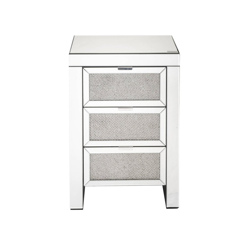 Noralie Accent Table, Mirrored & Faux Diamonds