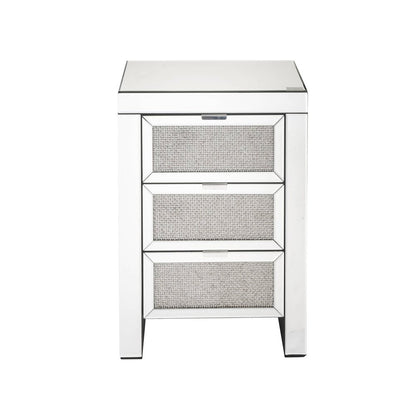 Noralie Accent Table, Mirrored & Faux Diamonds