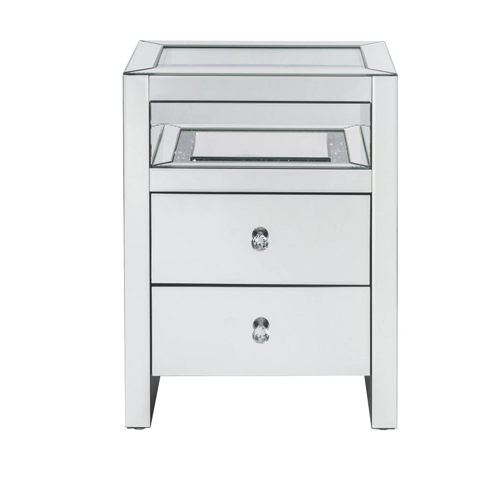 Dominic Accent Table w/LED, Mirrored