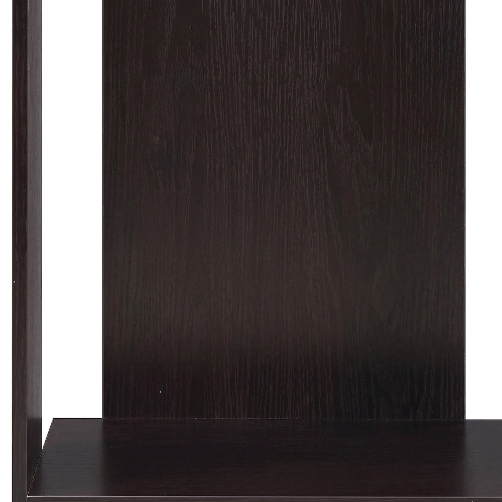 FurniFact Hall Tree with Coat Hooks, Open Shelves, and Storage, Espresso