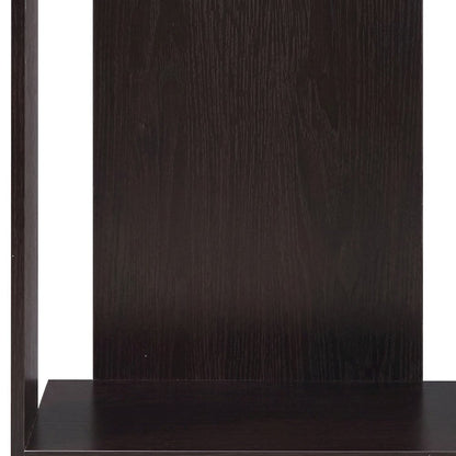 FurniFact Hall Tree with Coat Hooks, Open Shelves, and Storage, Espresso