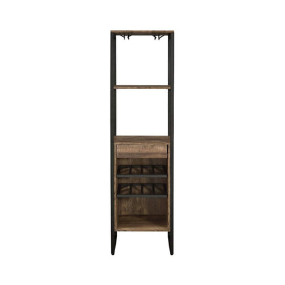 Narik Wine Cabinet, Weathered Oak