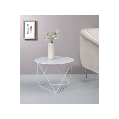 Epidia Accent Table, White