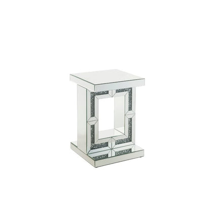 Noralie Accent Table, Mirrored & Faux Diamonds