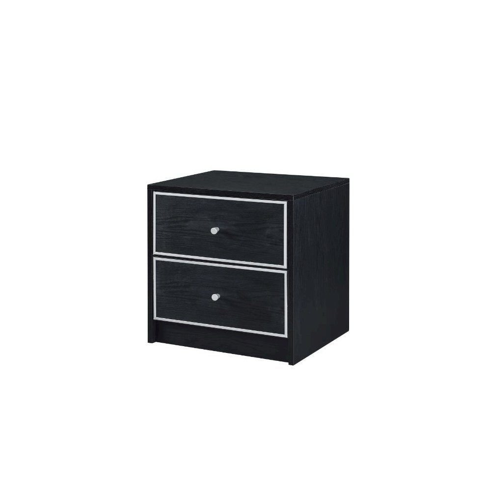 Jabir Accent Table, Black & Silver