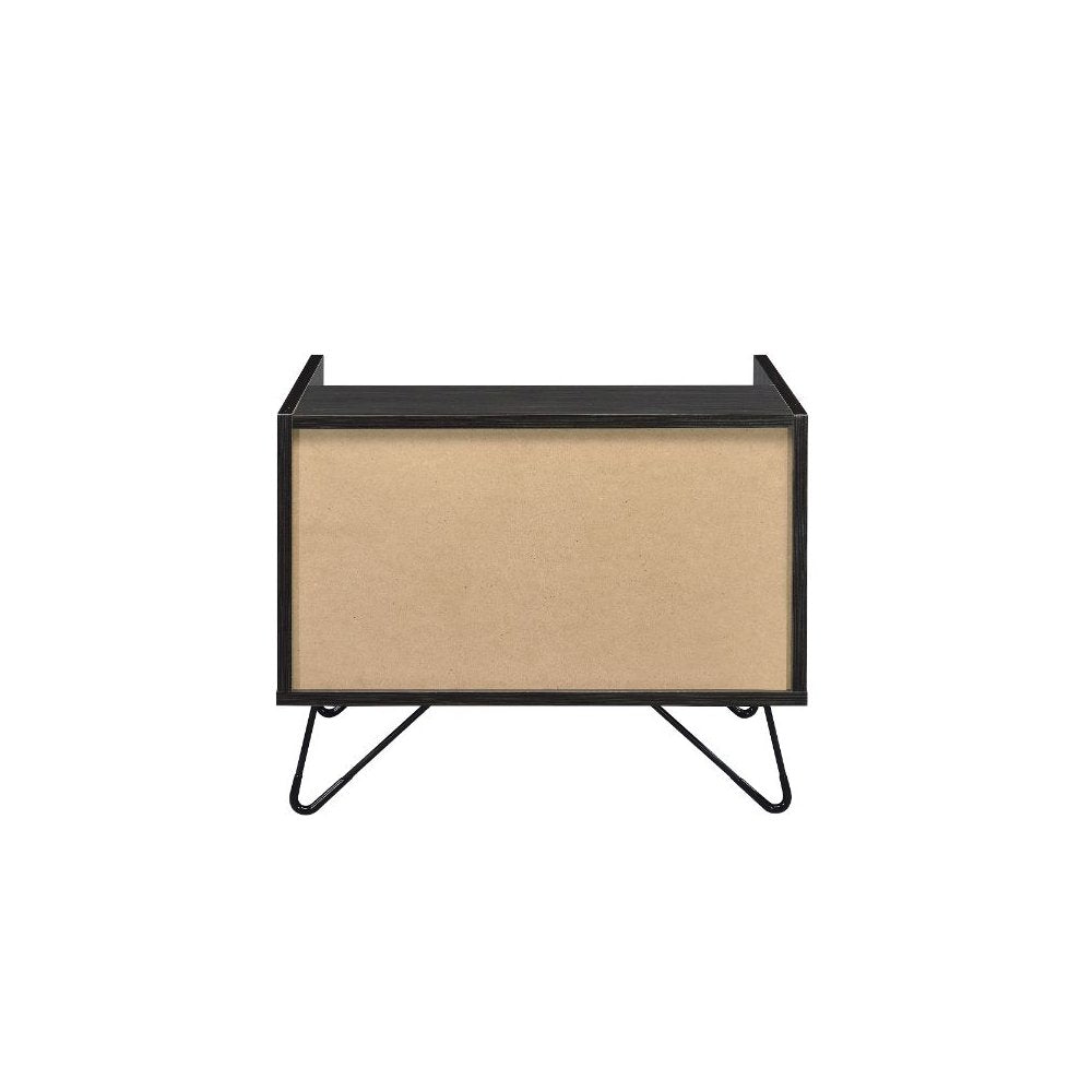 Melkree Accent Table, Oak & Black