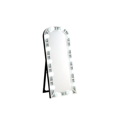 Noralie Floor Mirror, Mirrored & Faux Diamonds
