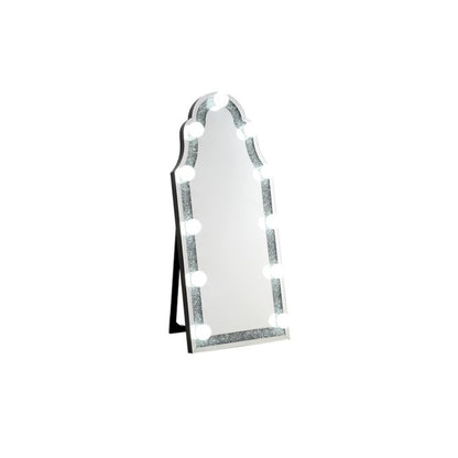 Noralie Floor Mirror, Mirrored & Faux Diamonds