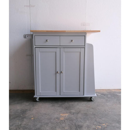 Tullarick Kitchen Cart, Natural & Gray