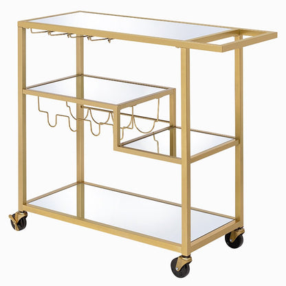 Adamsen Serving Cart, Champagne & Mirror