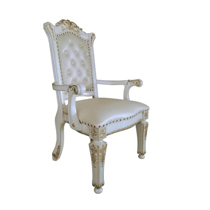 Vendome Executive Office Chair (Arm), Leatherette & Antique Pearl