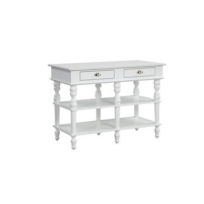 Rorratt Kitchen Island, Natural Marble Top & White