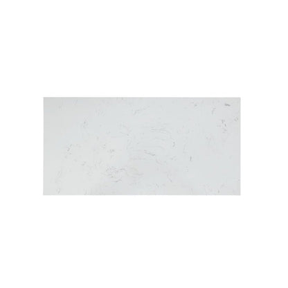 Rorratt Kitchen Island, Natural Marble Top & White
