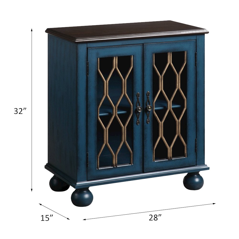 Lassie Console Table, Antique Blue