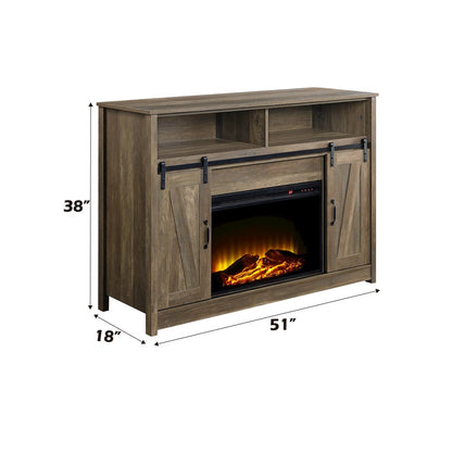 Tobias Fireplace (Include 91617FIR), Rustic Oak