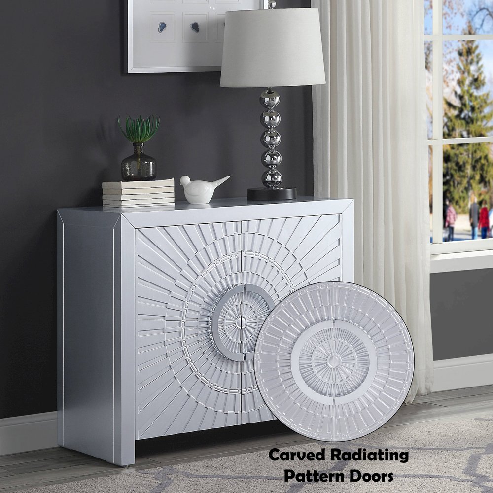 Cicero Console Table, Platinum