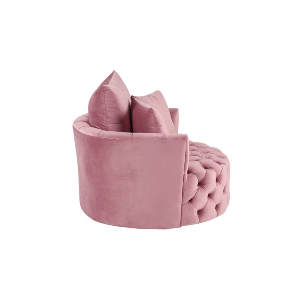 Zunyas Accent Chair w/Swivel, Pink Velvet