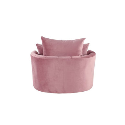 Zunyas Accent Chair w/Swivel, Pink Velvet