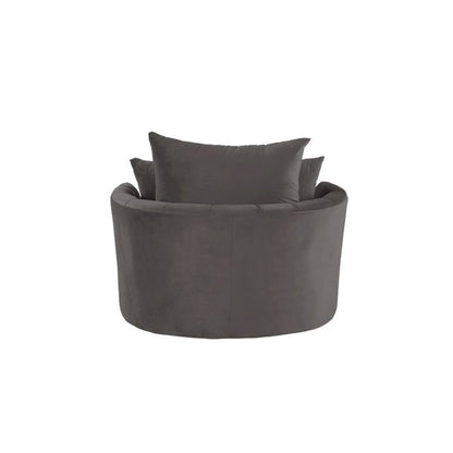 Zunyas Accent Chair w/Swivel, Gray Velvet
