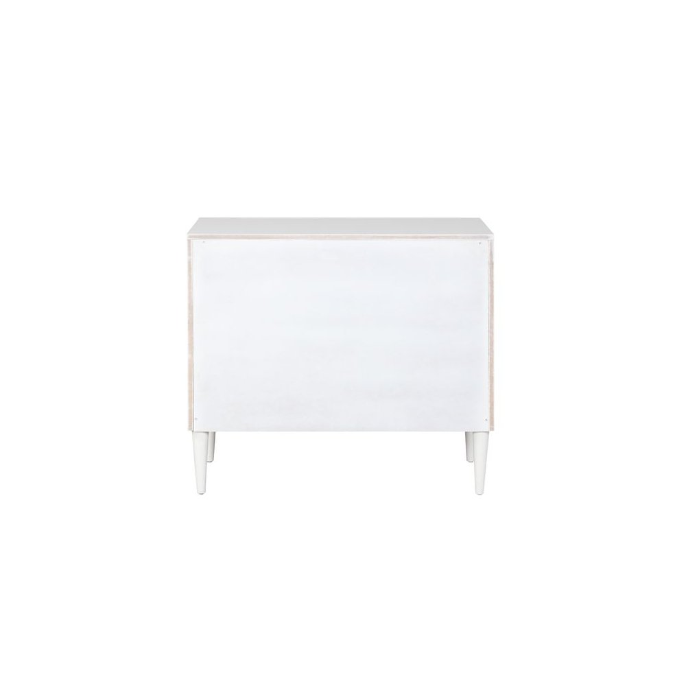 Dubni Accent Table, White & Black