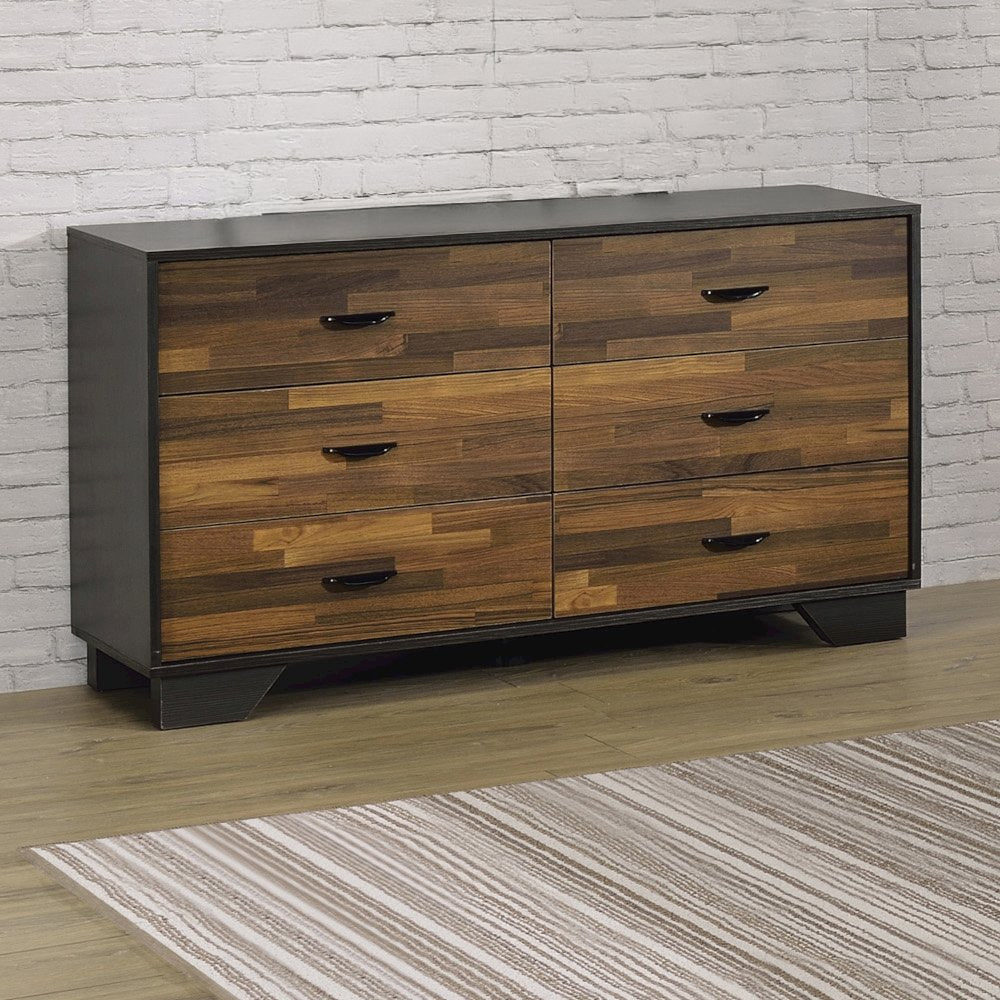 Eos Dresser, Walnut & Black