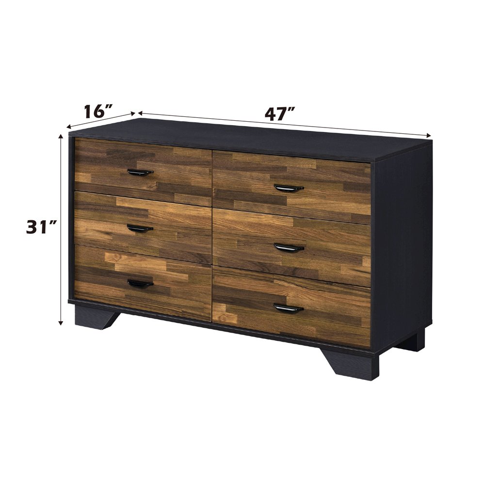 Eos Dresser, Walnut & Black