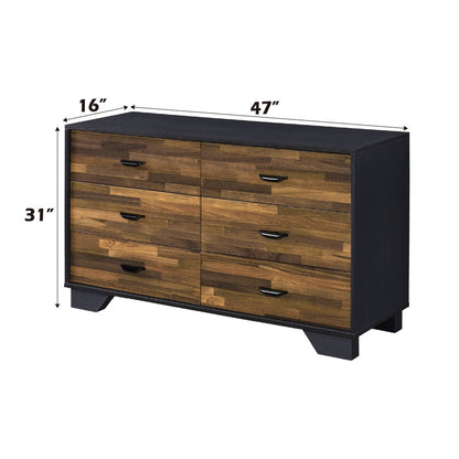Eos Dresser, Walnut & Black