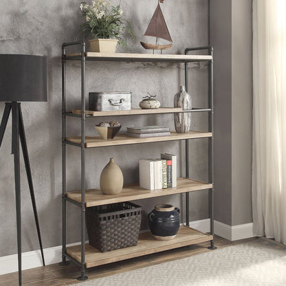 Brantley BookShelf, Oak & Sandy Black