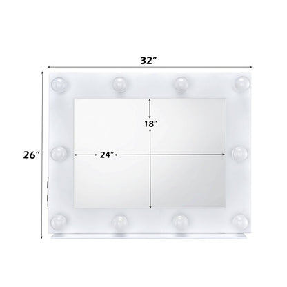 Avery Accent Mirror, White