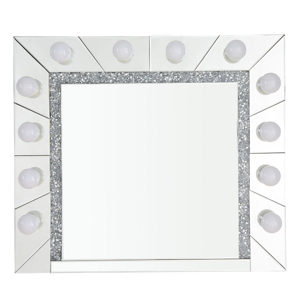 Noralie Accent Mirror, Mirrored & Faux Diamonds