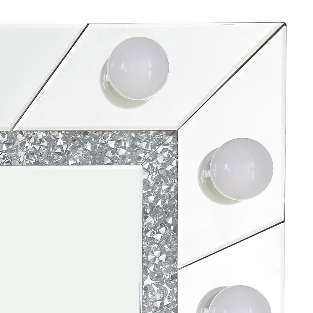 Noralie Accent Mirror, Mirrored & Faux Diamonds