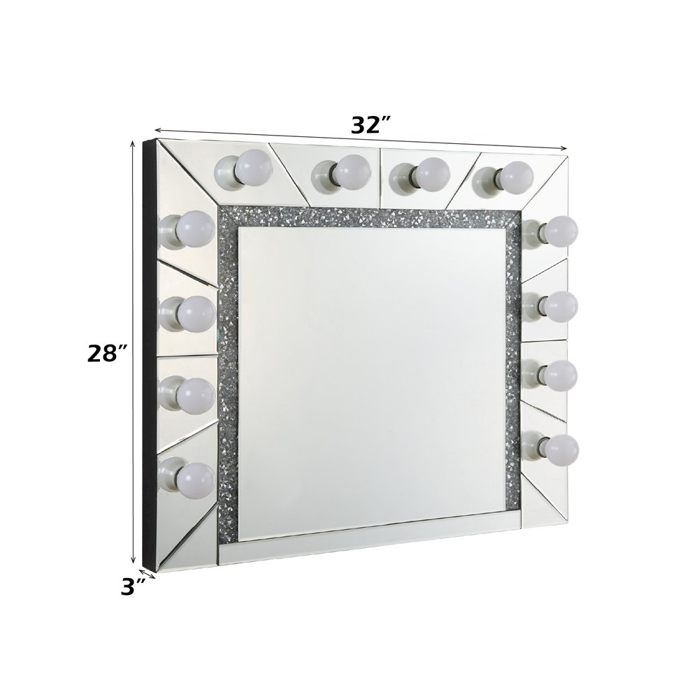Noralie Accent Mirror, Mirrored & Faux Diamonds