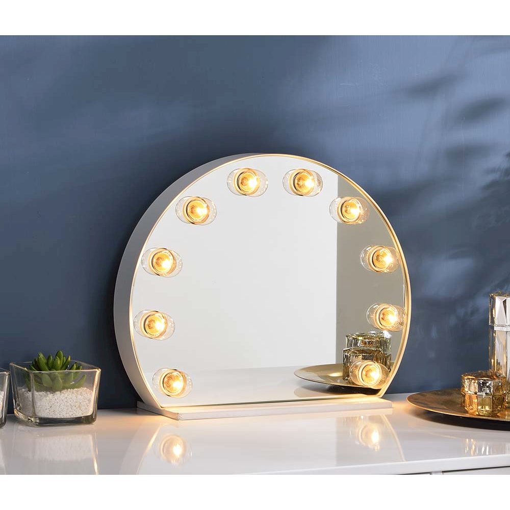 Alma Accent Mirror, White