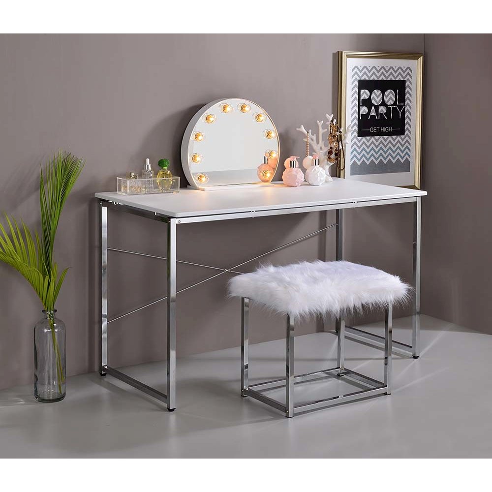Alma Accent Mirror, White