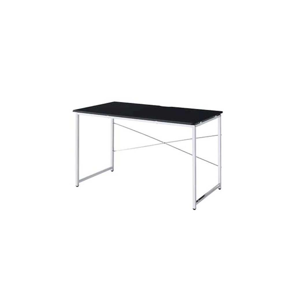 Tennos Vanity Desk(Same 93195), Black & Chrome