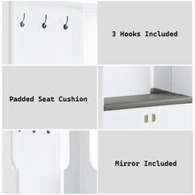Buck II Hall Tree, White High Gloss