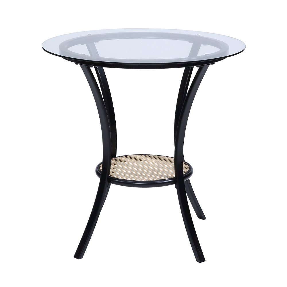 Colson 3 Pcs Table & Chairs Set, Black